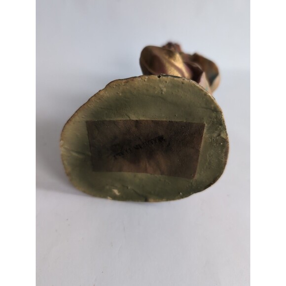 Vtg Wise Man King Nativity Figure Paper Mache Italy Large 6 1/2" Kneeling - Picture 5 of 5